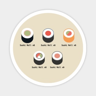 Sushi Adventures: Cartoon Sushi Rolls Set Magnet